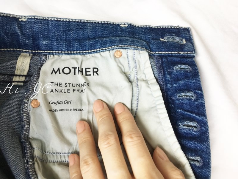 [開箱] 只有媽媽無限包容我的胖 -我的MOTHER Stunner Ankle Fray Jeans（Graffiti Girl）牛仔褲開箱文及尺寸心得