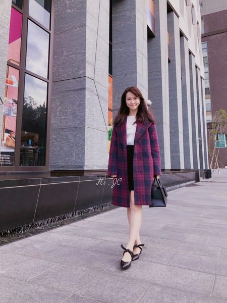 [日常穿搭] BOYY包+Velvet上衣+Uniqlo裙+C&C格紋大衣+Sol Sana鞋