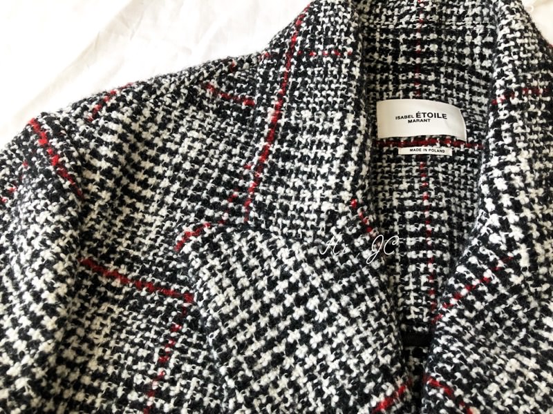 [私藏衣櫃] 買不膩的法式經典格紋外套Isabel Marant Etoile Ebra 大衣開箱及尺寸心得分享